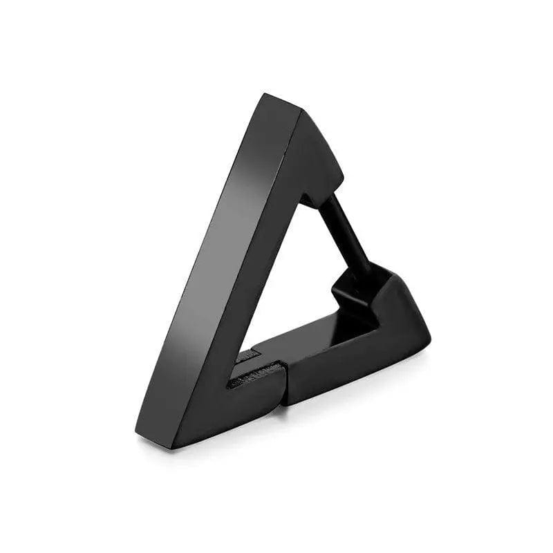 LOVEMI  Jewelry Black / Triangle Lovemi -  Stainless Steel Creative Hoop Earrings Women Triangular