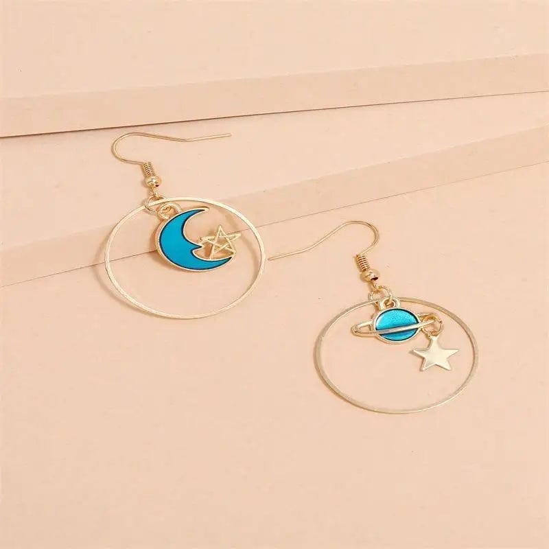 LOVEMI Jewelry Blue Lovemi -  Fashion Planet Asymmetrical Earrings