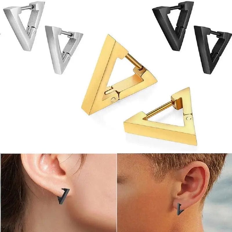 LOVEMI  Jewelry Lovemi -  Stainless Steel Creative Hoop Earrings Women Triangular