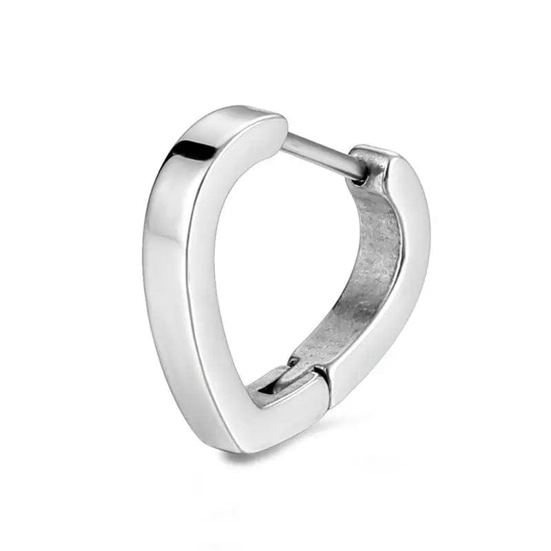 LOVEMI  Jewelry White / Heart Lovemi -  Stainless Steel Creative Hoop Earrings Women Triangular