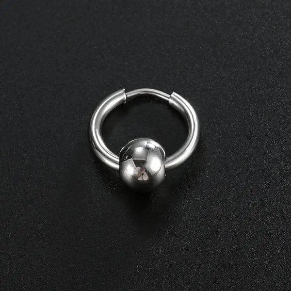 LOVEMI  Jewelry White / Steelball Lovemi -  Stainless Steel Creative Hoop Earrings Women Triangular