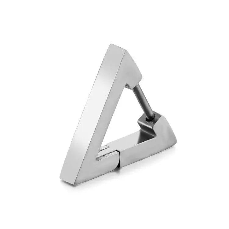 LOVEMI  Jewelry White / Triangle Lovemi -  Stainless Steel Creative Hoop Earrings Women Triangular