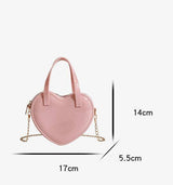Kids Heart Silicone Candy Color One Shoulder Crossbody Bag-4