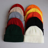 Knitted Woolen Cap Men And Women Melon Leather Cap-1