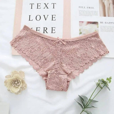 Lace Panties-Pink-4