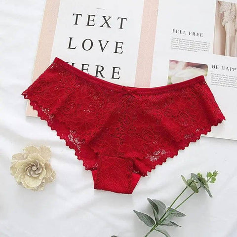 Lace Panties-Red-8
