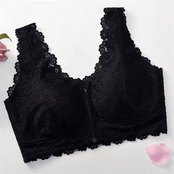Lace sexy back lingerie-Black-3