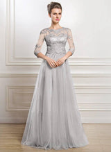 Ladies Elegant Evening Dress Fashion Floral Embroidery Lace-2