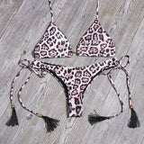 Ladies Swimsuit Colorblock Print Bikini Swimsuit-Q03-13