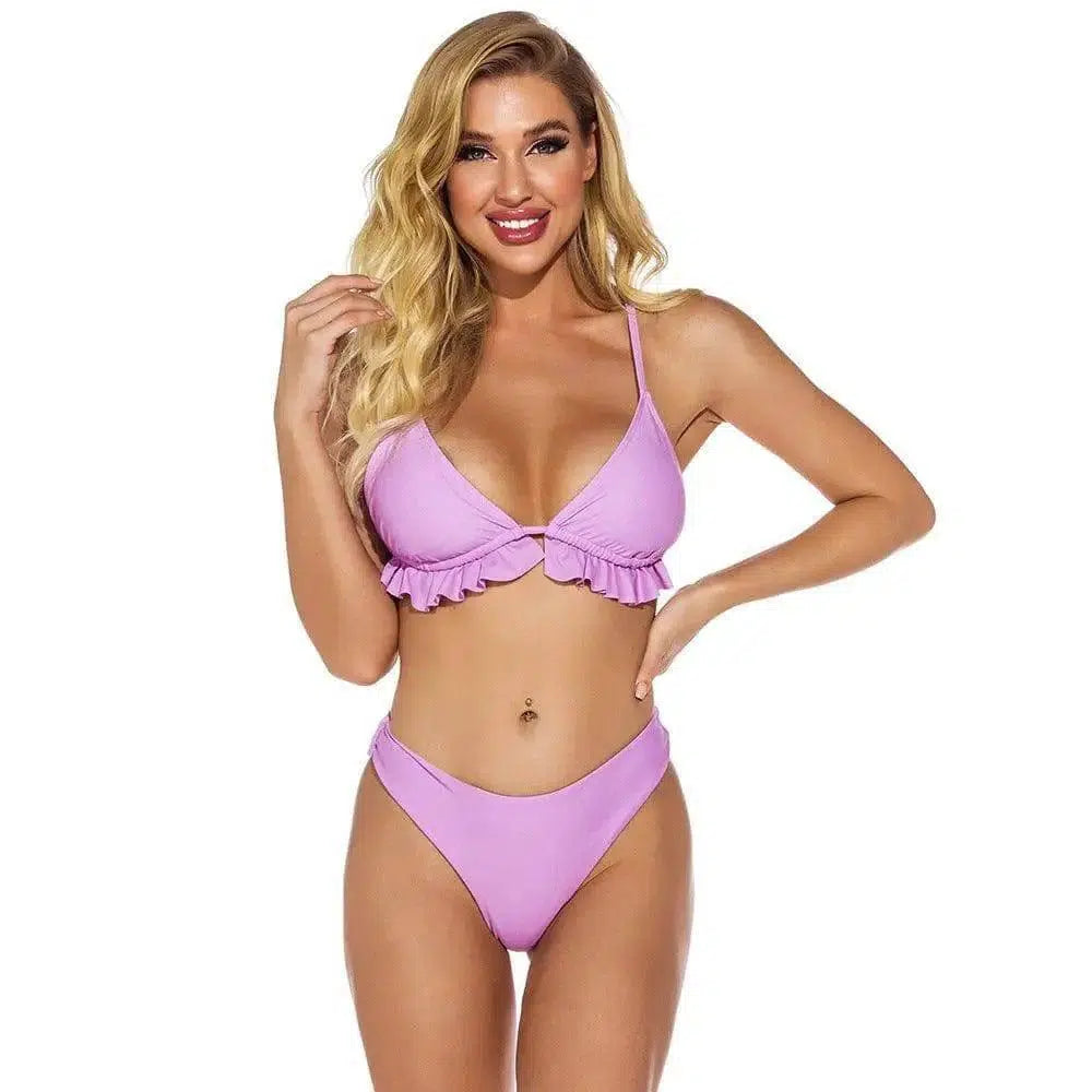 Ladies Swimwear European And American Cross-Border-Purple-1