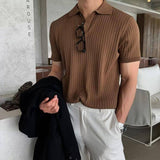 Lapel Polo Shirt Men's Fashion Brand Casual Summer Texture-8