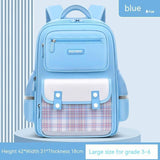 Large Capacity Cute Backpack Spine Protection And Burden-Blue Plus Size-3
