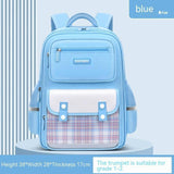 Large Capacity Cute Backpack Spine Protection And Burden-Blue Small Size-6