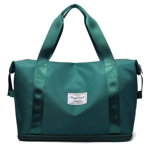 Large Capacity Travel Bag Fitness Gym Shoulder Bag For-Lake green-10