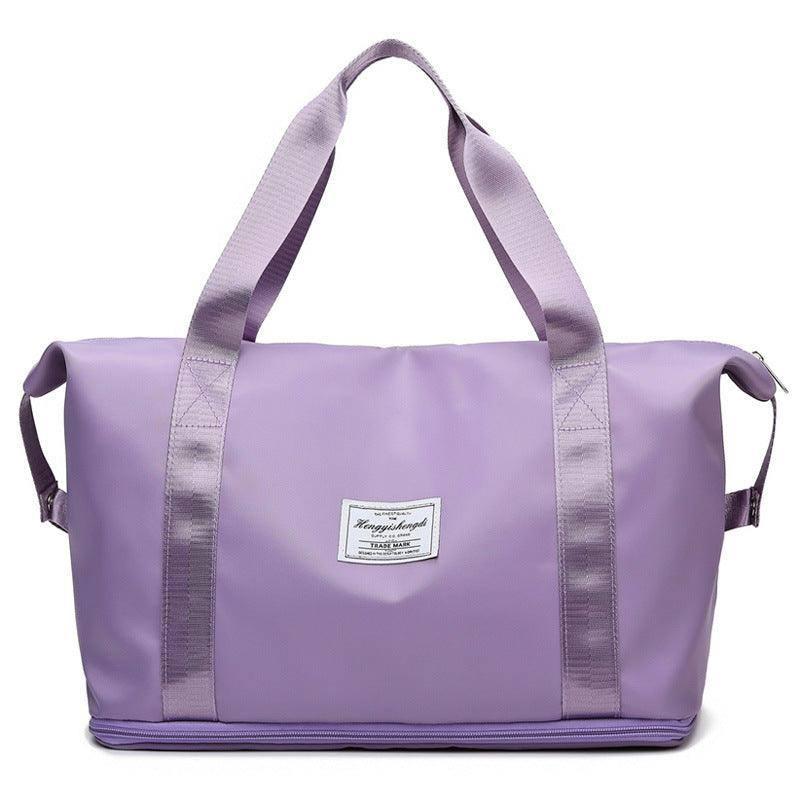 Large Capacity Travel Bag Fitness Gym Shoulder Bag For-Violet-11