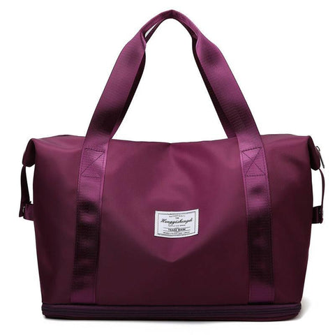 Large Capacity Travel Bag Fitness Gym Shoulder Bag For-Fuchsia-15