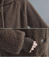 Large Loose Medium Length Lamb Wool Leisure-3