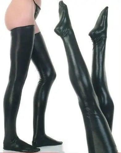 Leather Patent Socks Stockings-2