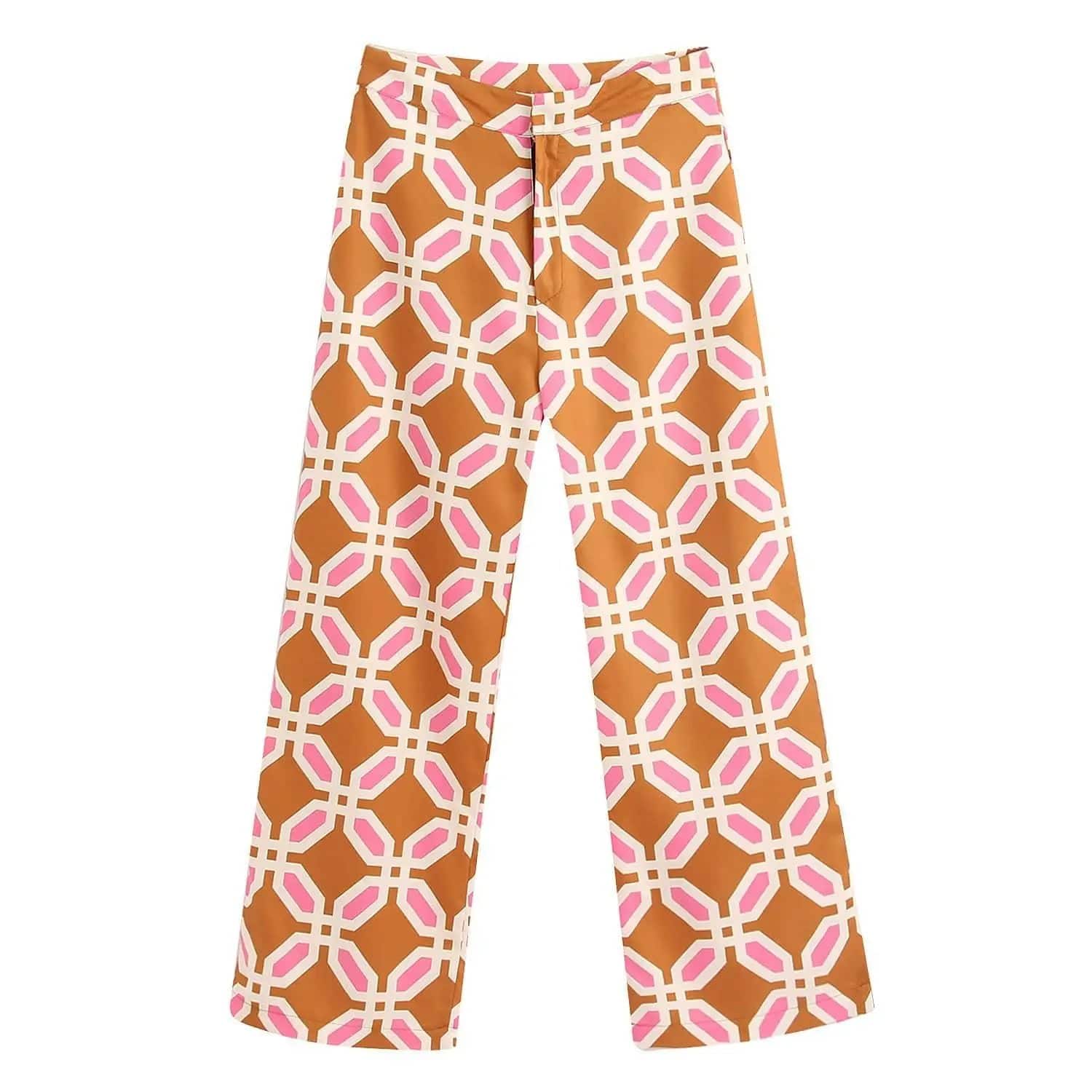 LOVEMI Leggings Orange / S Lovemi -  Printed Home Pants