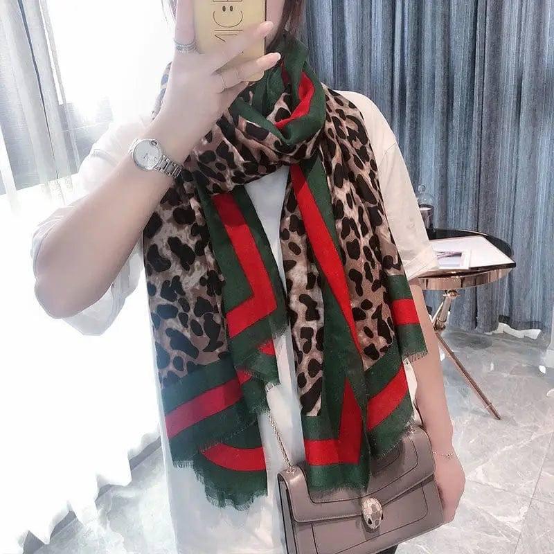 Leopard Scarf Spring And Autumn Korean Version Of Female-1