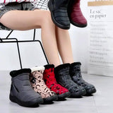 Letter Print Boots Winter Warm Plush Snow Boot Women Shoes-6