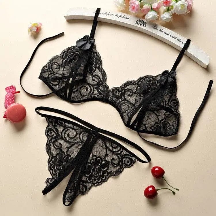LOVEMI  lingerie set Black / AverageSize Lovemi -  Porn Sexy Women Lace Tulle Lingerie Set