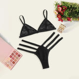 LOVEMI  lingerie set Black / S Lovemi -  Sensual Lingerie Woman Underwear Sexy Set Bra Thong
