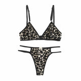 LOVEMI  lingerie set Leopard / S Lovemi -  Sensual Lingerie Woman Underwear Sexy Set Bra Thong