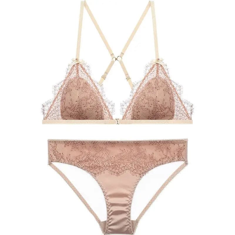 LOVEMI  lingerie set Pink / L Lovemi -  Women's rimless French lingerie