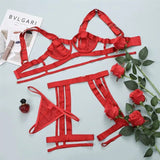 LOVEMI  Lingerie set Red / S Lovemi -  Locomotive Bandage Leg Uniform Temptation Erotic Lingerie