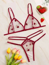 LOVEMI  lingerie set Red / S Lovemi -  Sensual Lingerie Woman Underwear Sexy Set Bra Thong