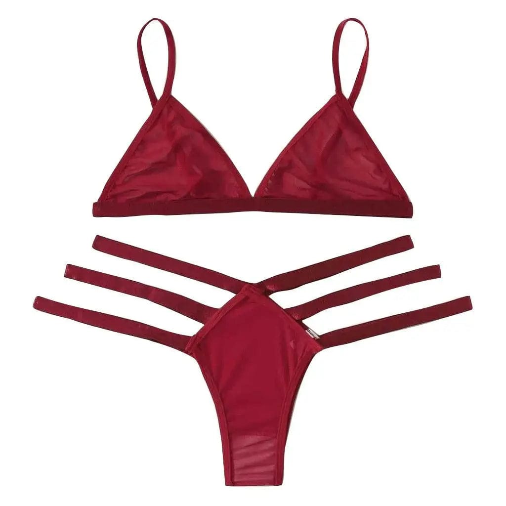 LOVEMI  lingerie set RedA / S Lovemi -  Sensual Lingerie Woman Underwear Sexy Set Bra Thong