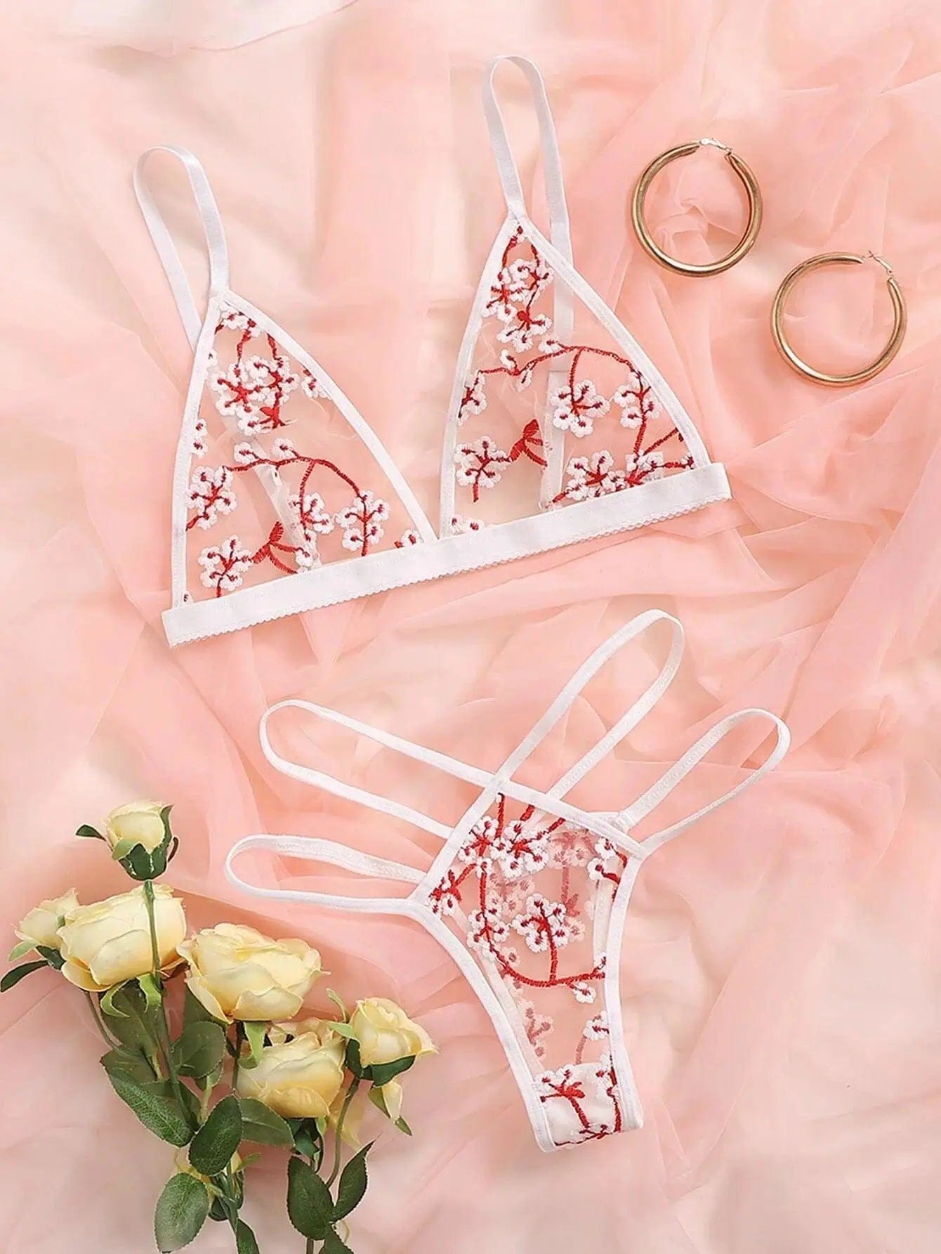 LOVEMI  lingerie set RedB / S Lovemi -  Sensual Lingerie Woman Underwear Sexy Set Bra Thong