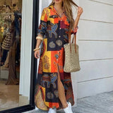 Long Sleeve Boho Maxi Dress - Casual Spring/Autumn Fashion Maxi Dresses LOVEMI STYLE8 3XL 