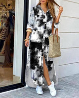 Long Sleeve Boho Maxi Dress - Casual Spring/Autumn Fashion-STYLE9-7
