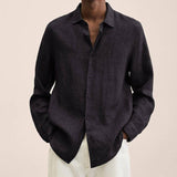 5XL Men's Cardigan - Comfortable & Stylish Layering-Black-2