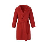 Long woolen coat-Red-3