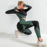 LOVEMI  Lounge Darkgreen / S Lovemi -  Seamless Long Sleeve Quick Dry Training Running Yoga Show