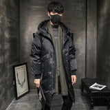 LOVEMI - Lovemi - Austin Letter Patches Long Style Padded Coat