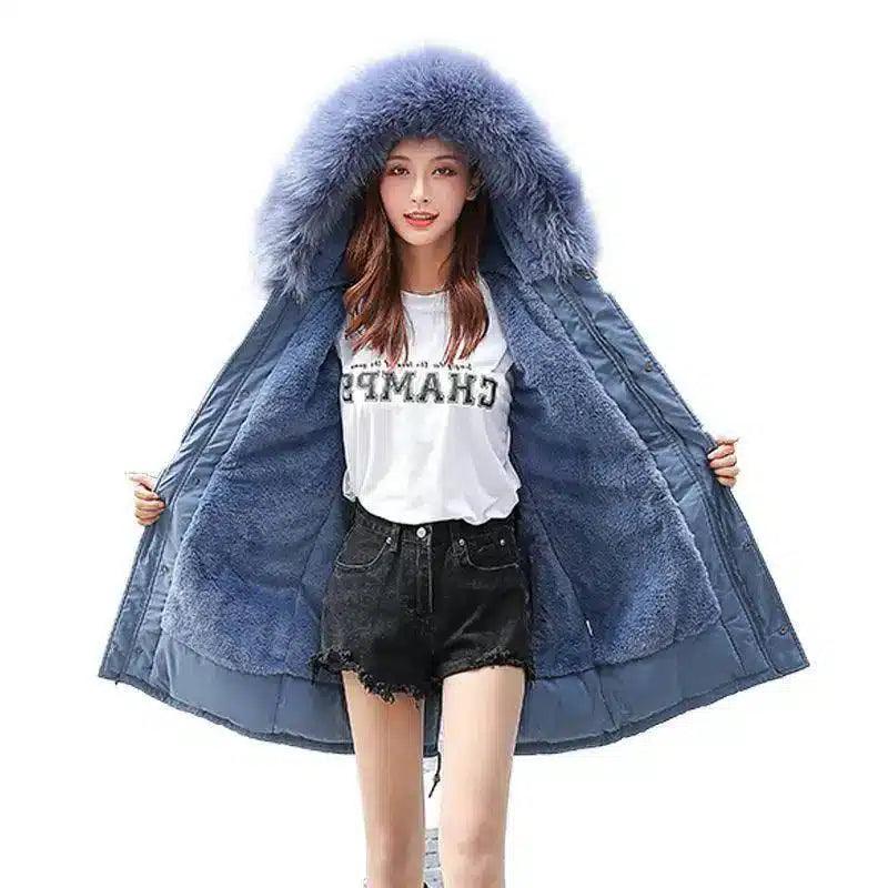 LOVEMI - Lovemi - Autumn and winter long hooded coat