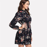 LOVEMI - Lovemi - Autumn Floral Women Dresses Multicolor Elegant