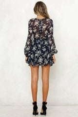 LOVEMI - Lovemi - Autumn new fashion flower print long sleeve dress