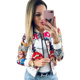 Baseball Zipper Digital Head Print Jacket-Picture Color-1