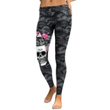 Black Camo Skull Leggings-1