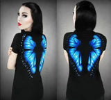 LOVEMI - Lovemi - Blue Butterfly Women Tshirt