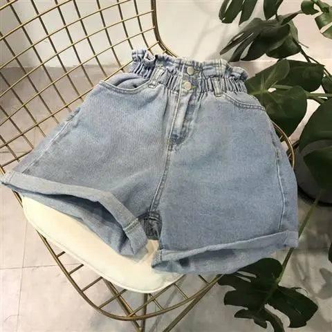 LOVEMI - Lovemi - Calyx elastic waist denim shorts female summer