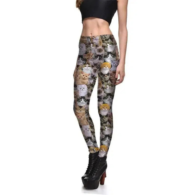 LOVEMI - Lovemi - Cat print leggings