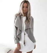 Lovemi -  Coat in irregular wool Sweaters LOVEMI Gray S 