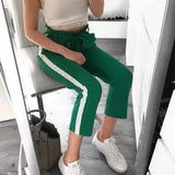 LOVEMI - Lovemi - Color matching casual pocket bow pants