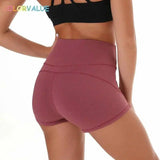 Coloravlue Soft Nylon Fitness Jogger Shorts Women High Waist-1